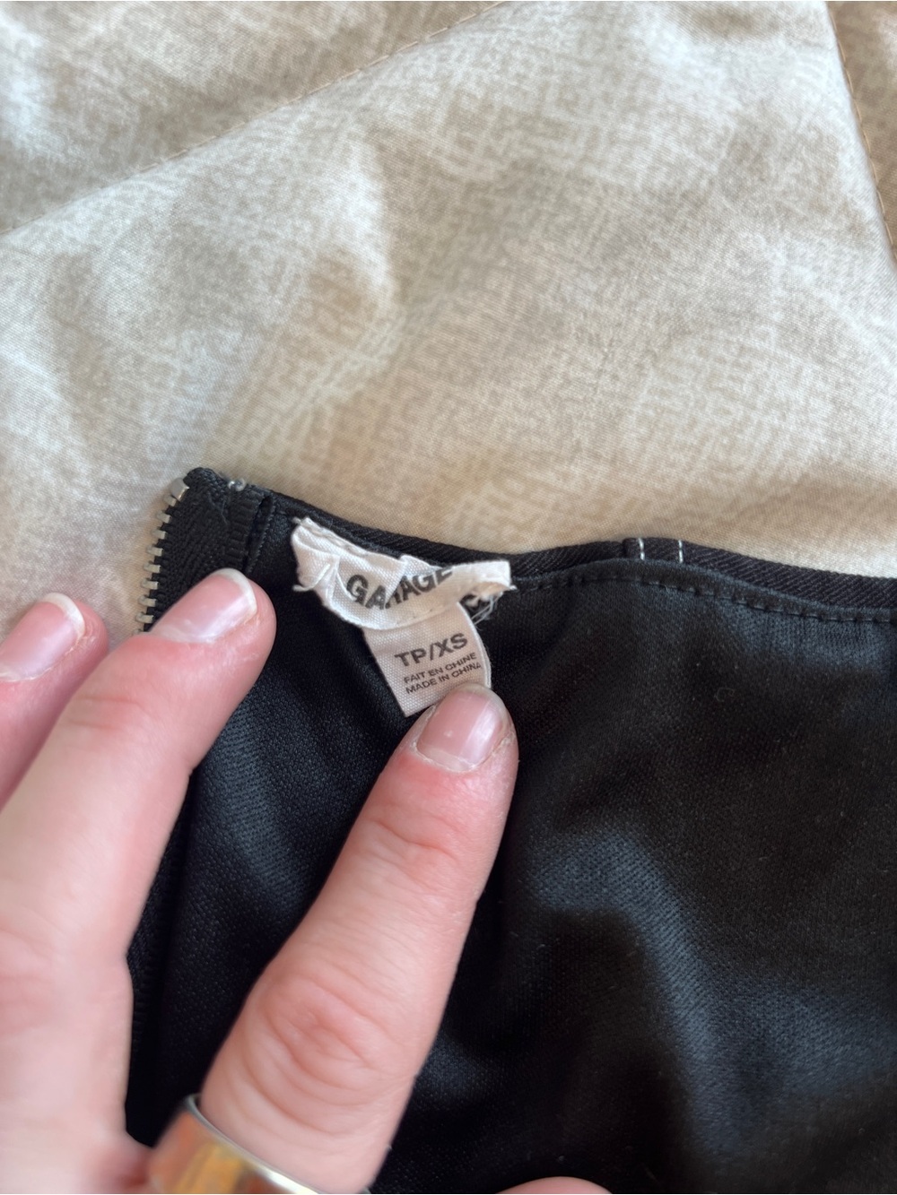 Garage Black Strapless Bustier Top with Back Zipper - Picture 3 of 3